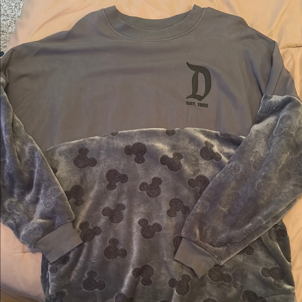 Disney Gray and Black Mickey Sweatshirt